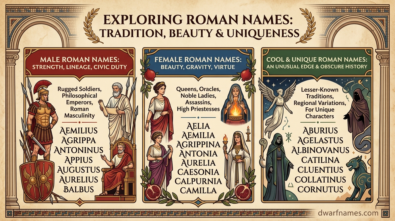 Roman Rames 250 Roman Names Ultimate Guide for Writers
