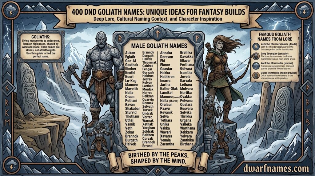 DnD Goliath Names