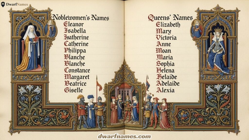 Female Medieval Names for Noblewomen and Queens