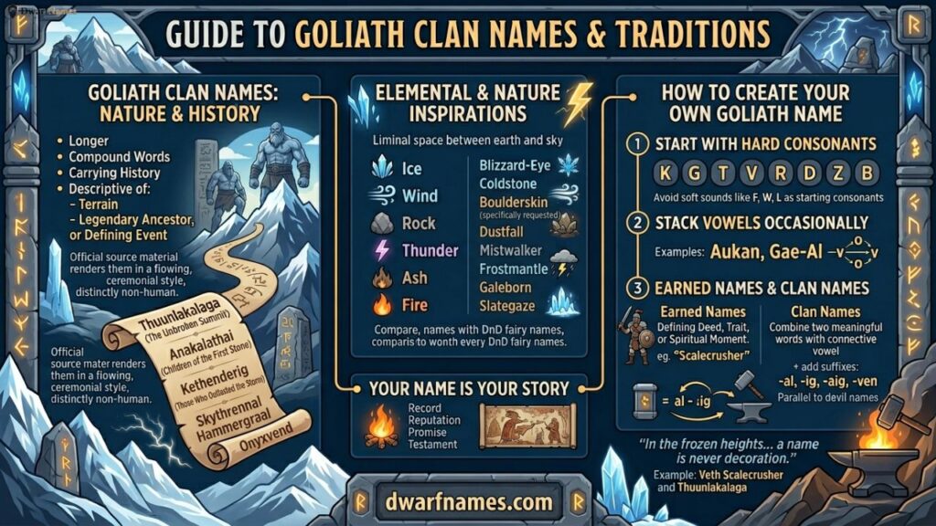 Goliath Clan Names