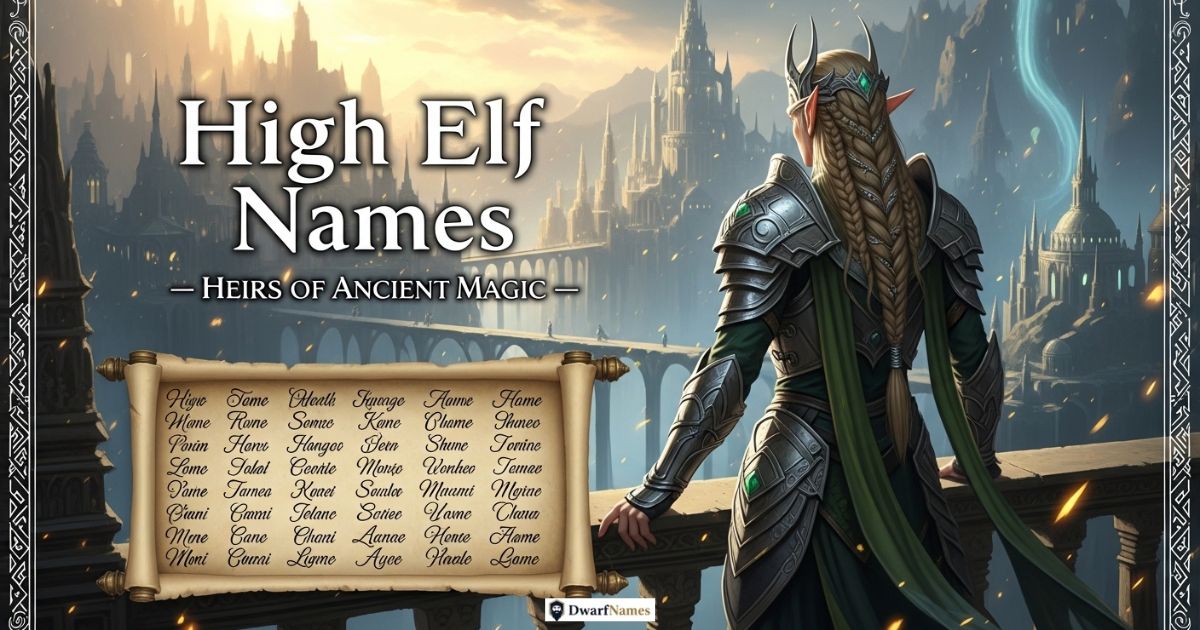 Elf Relic Names 400 DnD Elf Names That Sound Magical and Unique