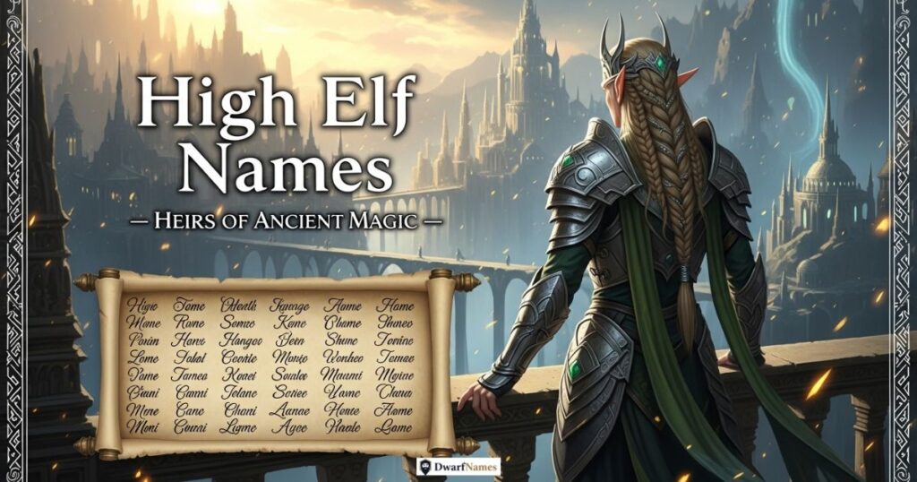 High Elf Names — Heirs of Ancient Magic