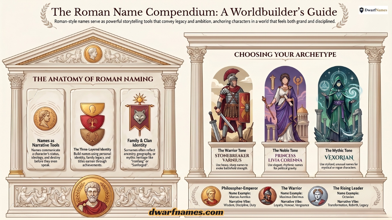 250 Roman Names Ultimate Guide for Writers