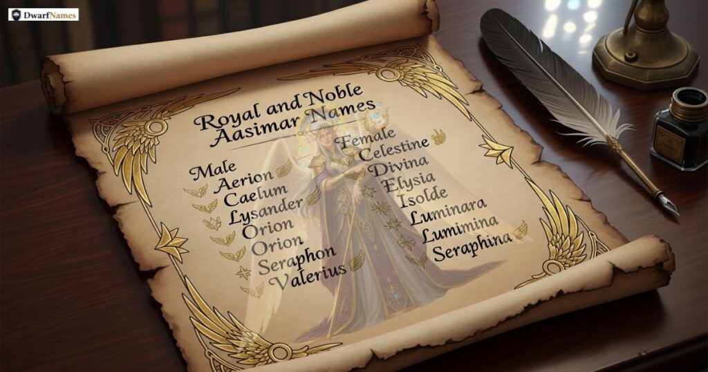 Royal and Noble Aasimar Names