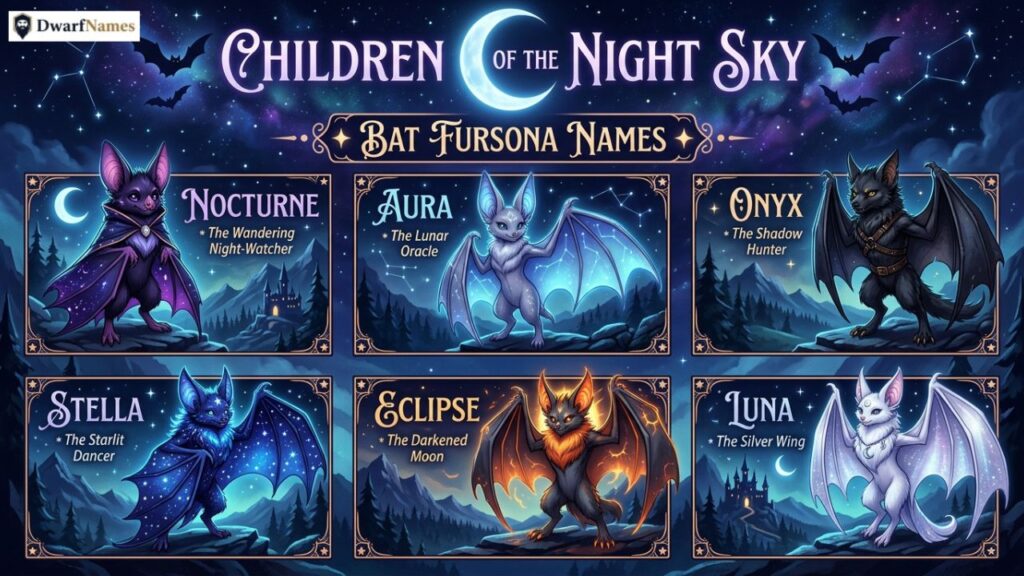 Bat Fursona Names: Children of the Night Sky