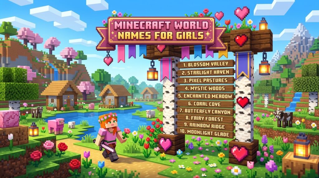 Minecraft World Names For Girls