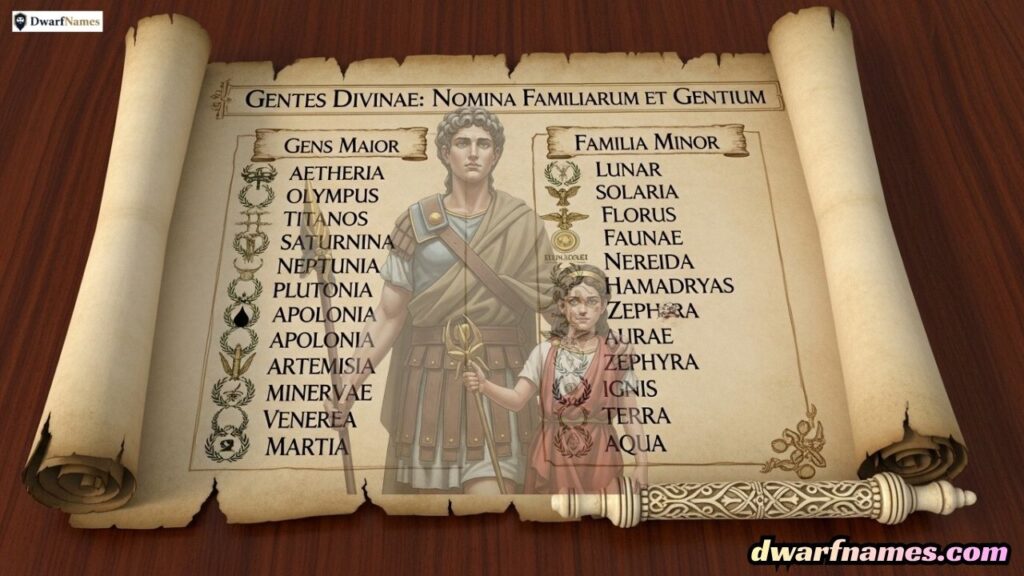 Roman Deity Clan and Family Names for Fantasy Worldbuilding