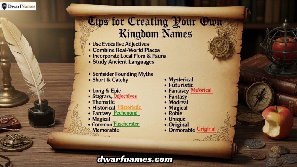 Tips for Creating Your Own Kingdom Names