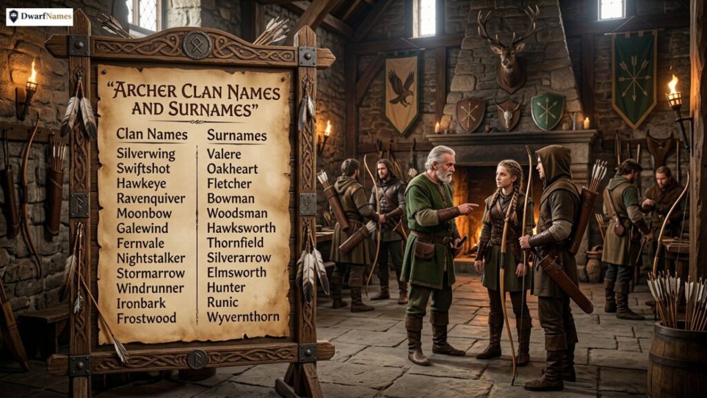 Fantasy Archer Clan Names and Surnames