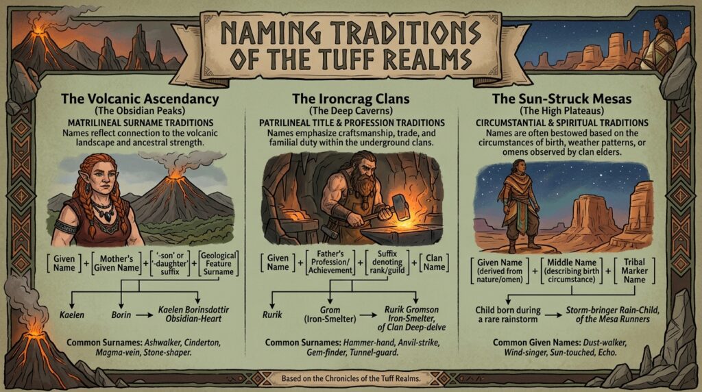 Naming Traditions of the Tuff Realms